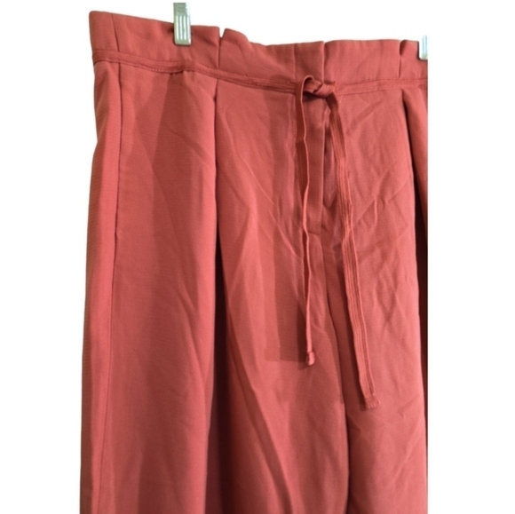 NWT Andrew Marc New York Ankle Trouser 8 Rose Pink Pleated Wide Straight Leg - Picture 2 of 8